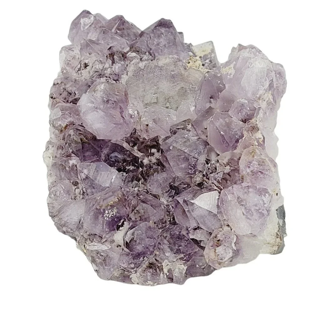 Raw Amethyst Quartz Geode Drilled Tealight Candle Holder 6x3.5x2.75 Med Purple